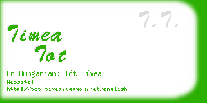 timea tot business card